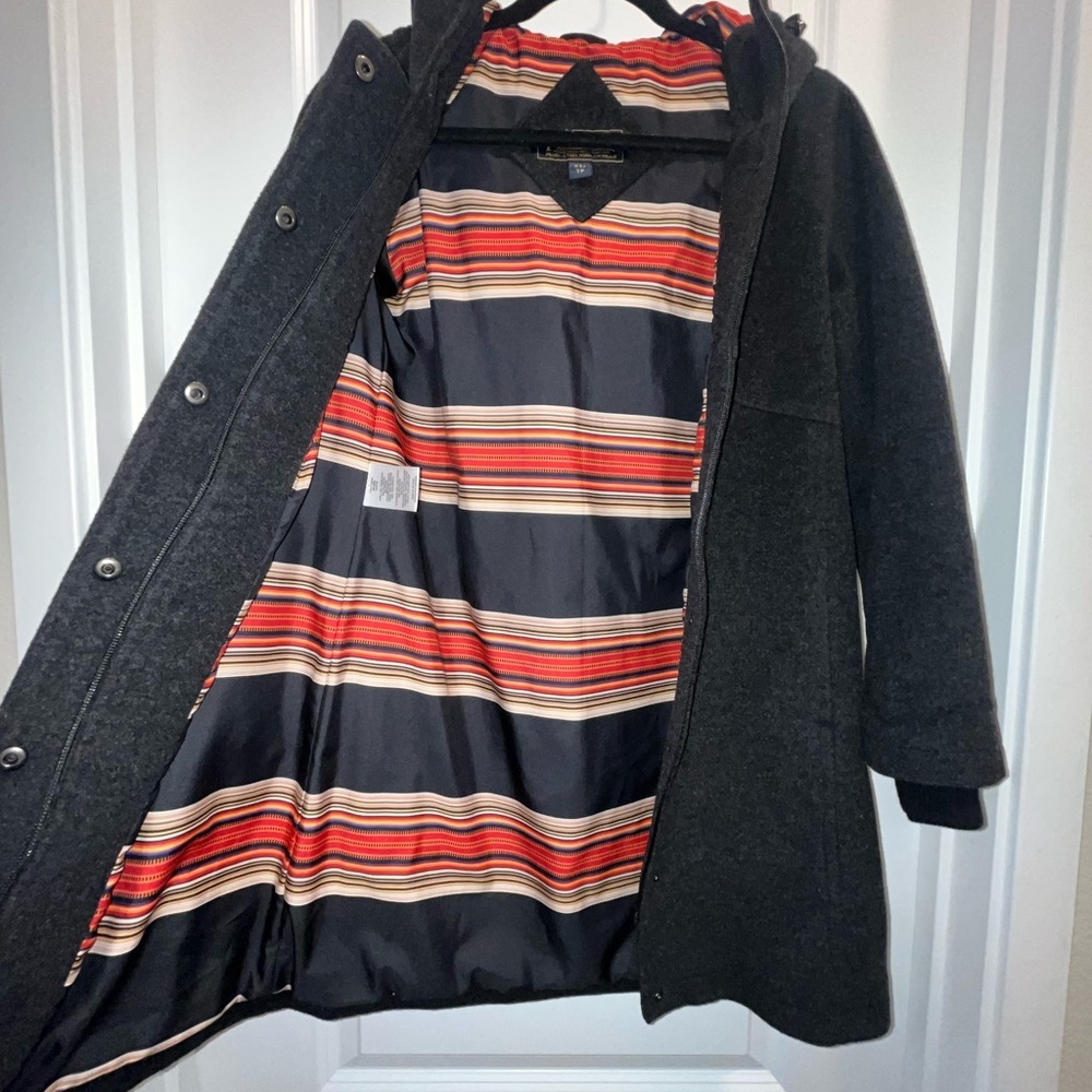 Pendleton Charcoal Ashwood Wool Hooded coat Women’s XS - Picture 2 of 7